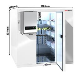 Cámara de refrigeración - 1,8 x 1,8 m - altura: 2,01 m - 4,97 m³ - incl. Unidad Refrigeradora de pared PLUS / Célula refrigerada