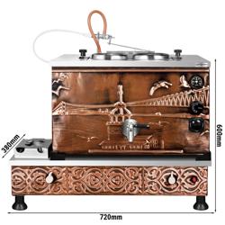 Bollitore per tè in rame professionale - Gas/Elettrico - 770mm - 22L - Design Istanbul