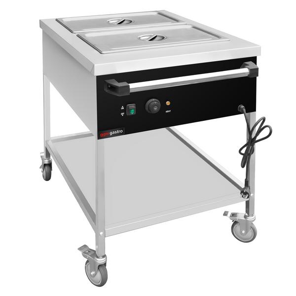 Bain-marie wagen - 1,95 kW - 2x GN 1/1 - met aftapkraan