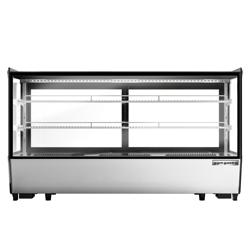 Tisch-Kühlvitrine - 200 Liter - 1220mm - eckig - mit 2 Ablagen