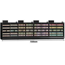 Falra szerelhető hűtőpolc - 1875 mm - LED világítással, hőszigetelt üvegajtókkal és 5 polccal