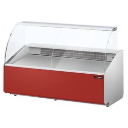 Koeltoonbank - 1881x979mm - 387 liter - front rood - rechte ruit - met 3 deuren