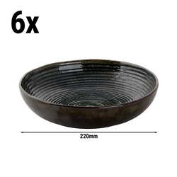 METALLIC - طبق كوبي - عميق - القطر 220 مم - أخضر (قطع x6)