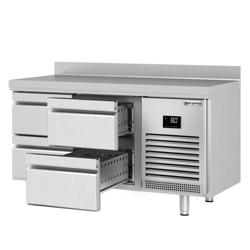 Koelwerkbank PREMIUM PLUS - 1468x600mm - met 4 lades - opstand