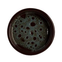 (24 adet) TURKEY - Seramik Fırın Kabı - Ø 120mm - Kahverengi / Mavi