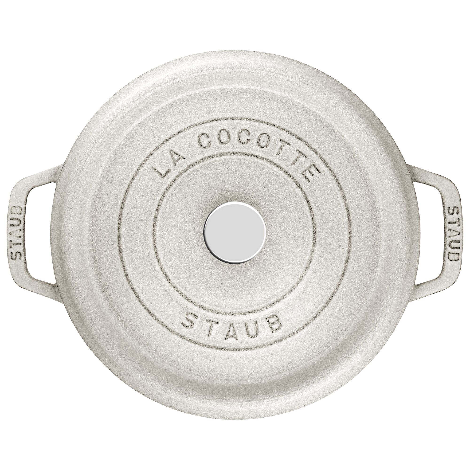 STAUB | Cocotte Round Enamelled Cast Iron Casserole Dish – Ø 200 mm – White Truffle