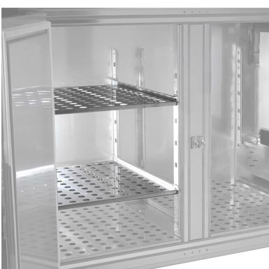 Intermediate shelf - Stainless steel - 475x550mm - Thickness: 13mm - incl. Stainless steel rails - for BRA & BLA series