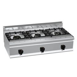 Gasfornuis tafelmodel - LORENZO 600 - 1200x600mm - 31,0 kW - 3 pits