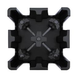 Tallriksdispenservagn - neutral - 720x720x815 mm - 4 hjul (2 låsbara) - Ø 180-325 mm - 180-400 tallrikar - granit arbetsyta