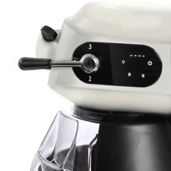 Impastatrice planetaria - da banco - 20L - 1,1kW - 3 utensili in dotazione (gancio, spatola, frusta) - 3 velocità - monofase - con display digitale e illuminazione LED - Hellelfenbein