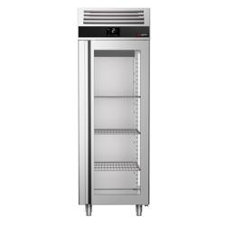 Armoire réfrigérée vitrée positive Inox AISI 304 PREMIUM - avec 1 porte vitrée