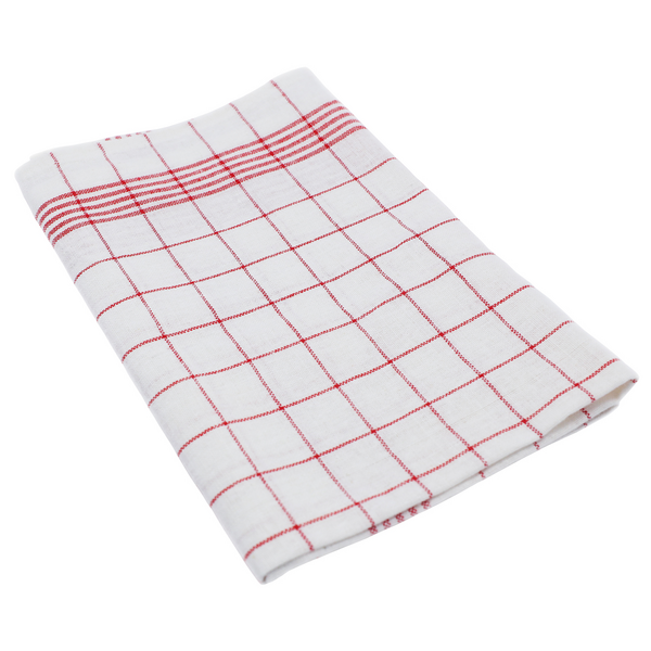 (10 piezas) Paño de cocina - 50 x 70 cm - cuadros rojos