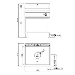 Masina de gatit cu plită (10 kW)