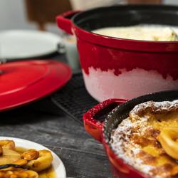 STAUB | STACKABLE SET - Kookpannenset - 2 stuks - Ø 240mm - Gietijzer - Kersenrood