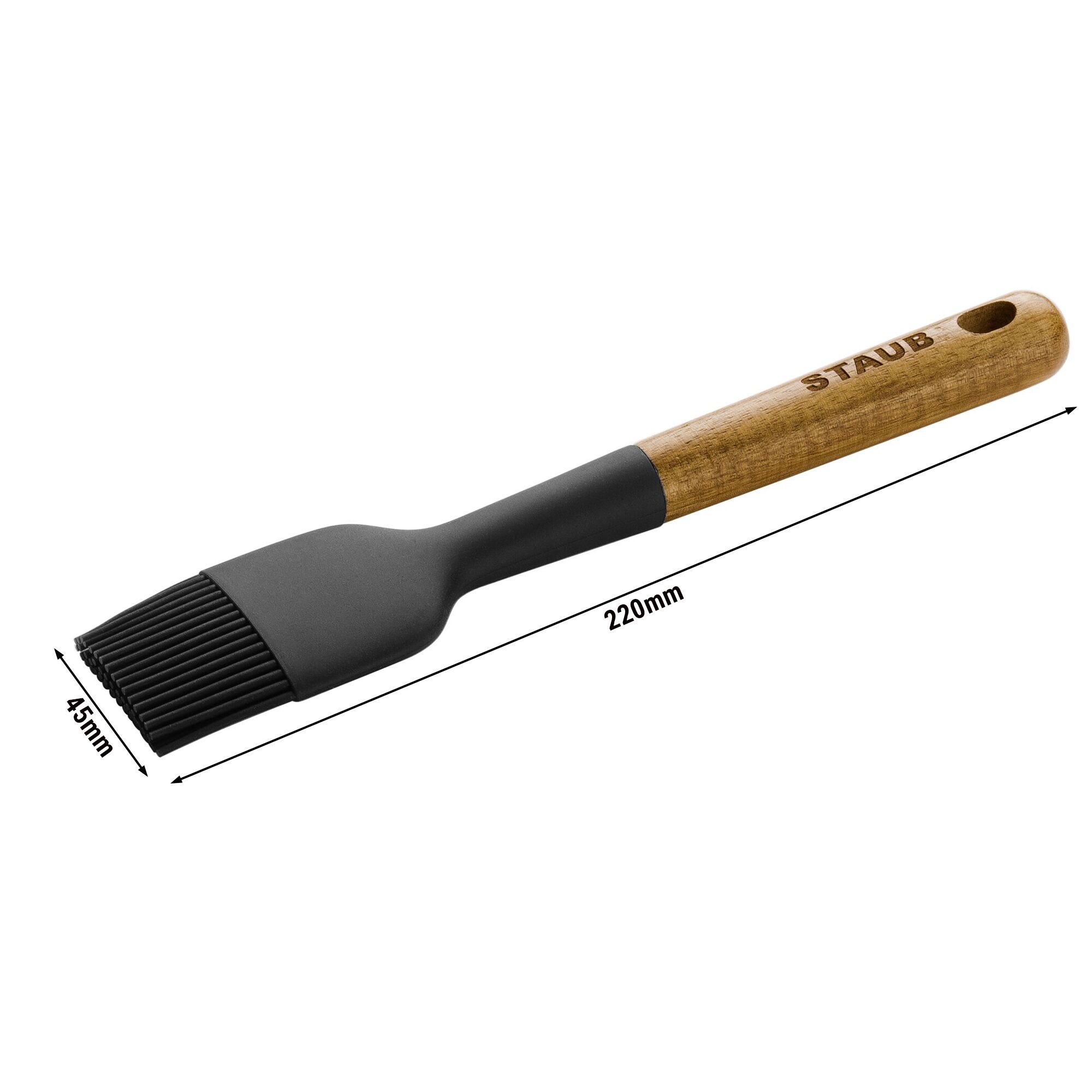 STAUB | Pinceau de cuisine – 220 mm – Silicone/Bois – Noir