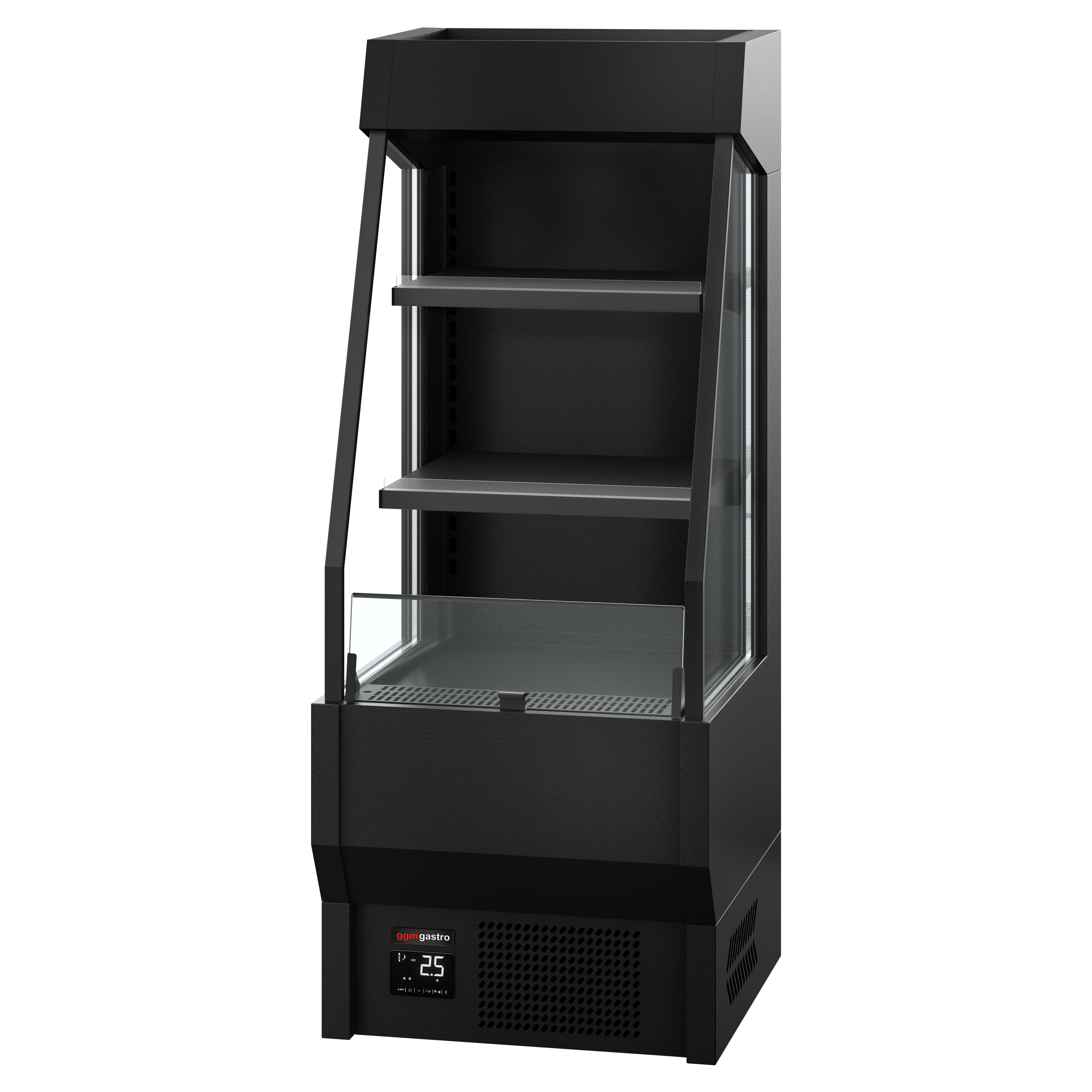 Vitrine murale réfrigérée - Libre-service - 660mm - 150L - avec 2 étagères - Noir