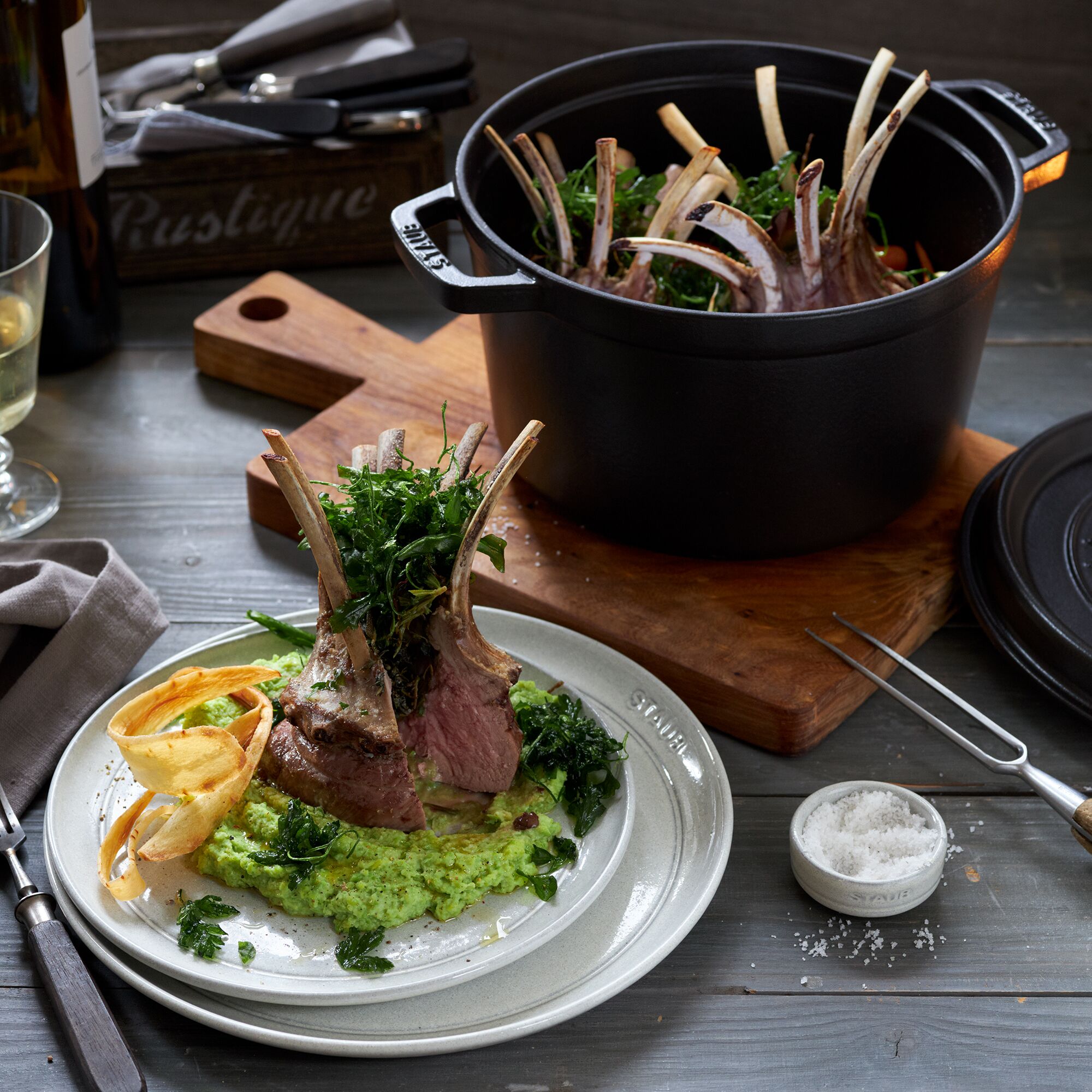 STAUB | DINING LINE - Assiette plate - Ø 260 mm - Céramique - Truffe blanche