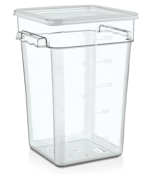 Contenitore per alimenti - incl. coperchio - Polipropilene - Altezza: 400mm - 20,8 L