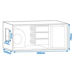 Commercial kitchen extract air cleaning unit with motor - 8,400 m³/h - With pre-filter, pocket filter and activated carbon filter