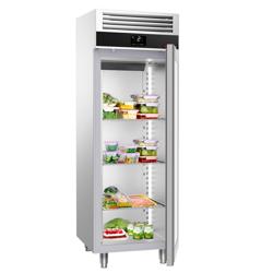 Armoire réfrigérée vitrée positive Inox AISI 304 PREMIUM - avec 1 porte vitrée