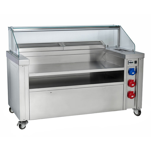 Mobil Pişirme Tezgahı - 1600x850mm - Yükseklik: 1170mm