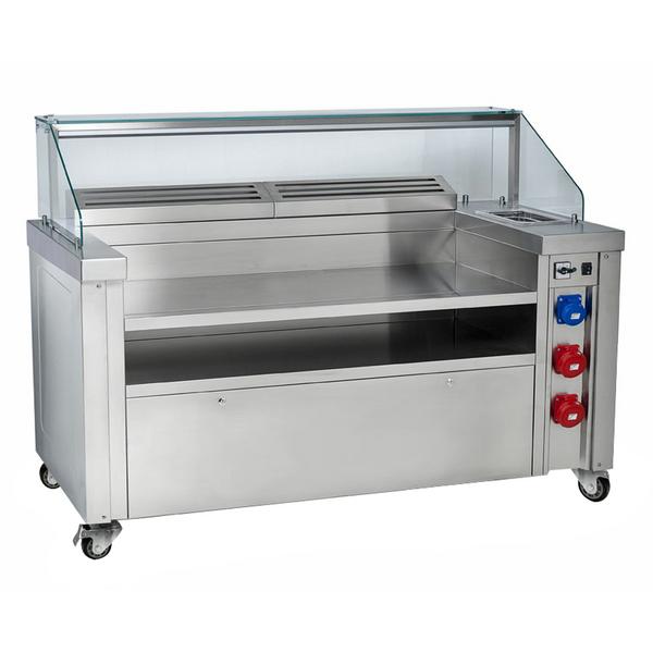 Mobilni pult za kuhanje - 1600x850 mm - Visina: 1170 mm
