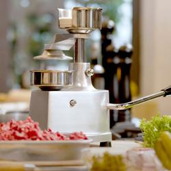 Ручна машина для приготування гамбургерів -  Ø 100 мм - Срібляста