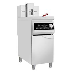 Commercial Induction Fryer - 30 litres - 10kW - Electronic control - with automatic basket lift