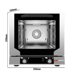 Forno de convecção KOMPAKT - função de vapor manual - 4 tabuleiros