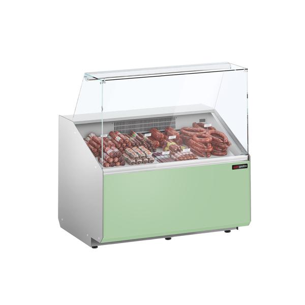 Koeltoonbank - 944x979mm - 200 liter - front hellgroen - rechte ruit