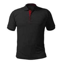 (5 bucăți) Tricou polo pentru bărbați – Negru – Mărime: L