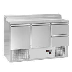  میز کوچک آماده سازی - مدل اکونومی - 1368 8xGN1/6 میلیمتر - دو درب و دو کشو - برای