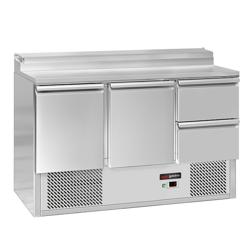 Mesa de preparação refrigerada Mini ECO - 1368x700mm - com 2 portas & 2 gavetas - para 8x GN 1/6