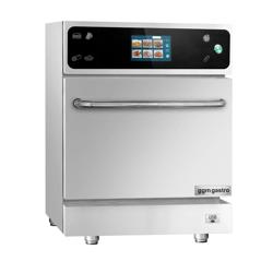 Four à cuisson accélérée - 3,5 kW - inox - incl. plaque à pizza, panier, plaque antiadhésive | cuisson 80 % plus rapide