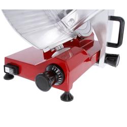 Vleessnijmachine Professioneel - schuin model - 150W - Mes Ø250mm - rood