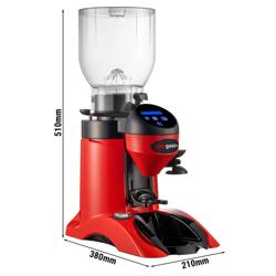 Kaffeemühle - 2kg - 63dB - Mit automatischer Dosierung - Rot