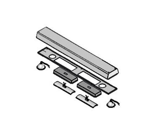 Kit d'éclairage halogène en inox - pour pare-haleine en verre - 1135x100x50mm - GN 1/1 - pour BA116 & WA116