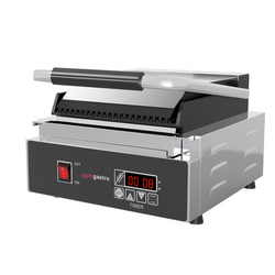 Parrilla de contacto digital - ranurada arriba + abajo | Parrilla de mesa | Parrilla múltiple | Tostadora para sándwiches | Parrilla eléctrica | Paninimaker