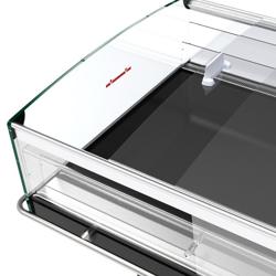 Isola vetrata per supermercati - 1380x1173mm - 1310 Litri - ante scorrevoli in vetro - Nero