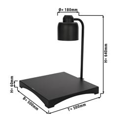 Lampe chauffante infrarouge de buffet – 250 watts – carrée – Noir
