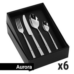 Zestaw sztućców PREMIUM Aurora - stal nierdzewna 18/10 - 24 elementów - Dla 6 osób