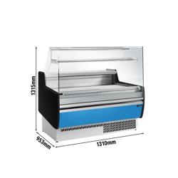 Balcão frigorífico - 1310x953mm - 144L - 2 portas - 0 a +6°C - painel frontal Hellblau