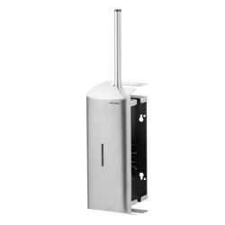AIR-WOLF | Portascopino WC con frontale chiuso - Acciaio inox