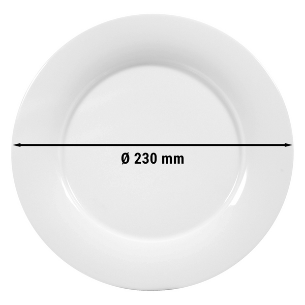 (6 adet) SELTMANN WEIDEN | Tabak - düz - Ø 230 mm - Beyaz/Sade