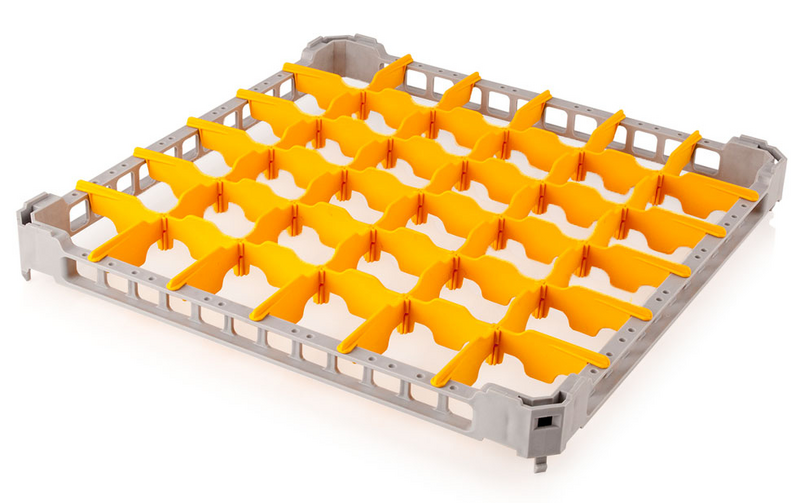 Bovenste rand 1/1 voor glazenkorf - 500x500mm - 36 vakken
