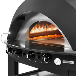Gas Pizzaugn - Svart - 11x 25cm - Manuell - inkl. underrede