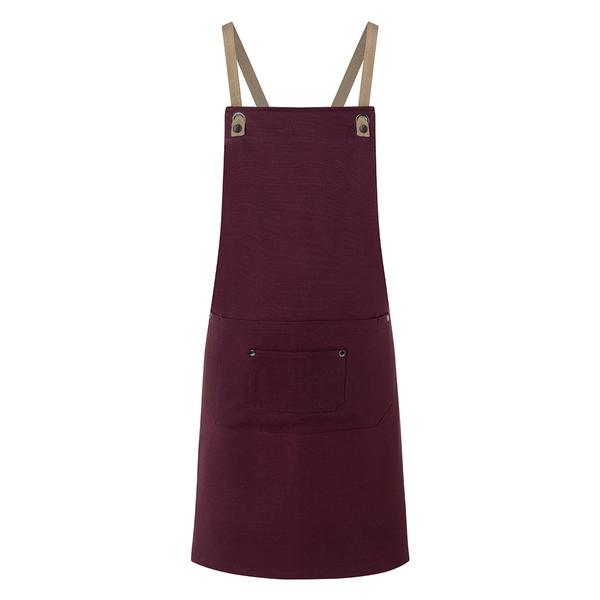KARLOWSKY | Chef & Barista Bib Apron Urban Nature – Aubergine - 700x850 mm - Cross-back straps