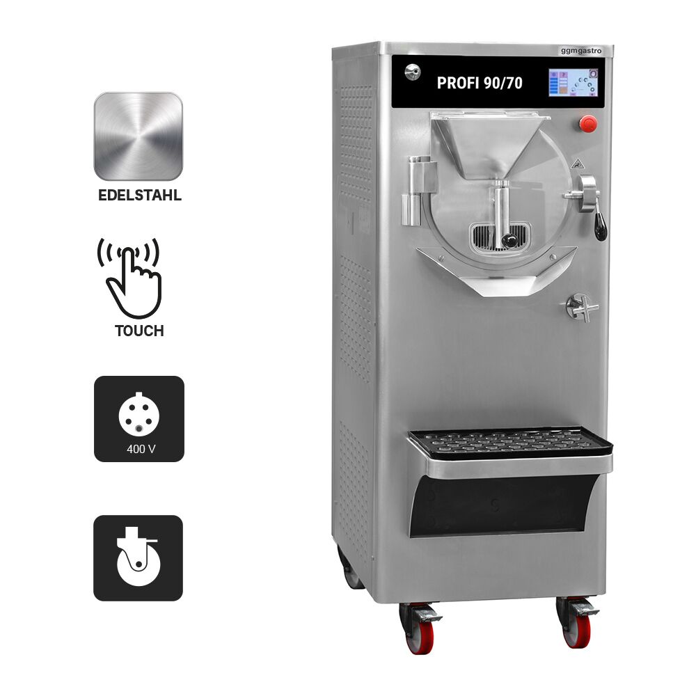 Machine à glace à l’italienne - 75L/h - 11,2kW - Écran tactile - Sur roulettes