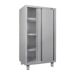 Armoire haute en inox ECO - 1200x700mm - 2 portes coulissantes - Hauteur: 1800mm