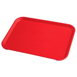 (12 pièces) CAMBRO | Plateau fast food – rectangulaire – 360×460 mm – profil haut – Rouge